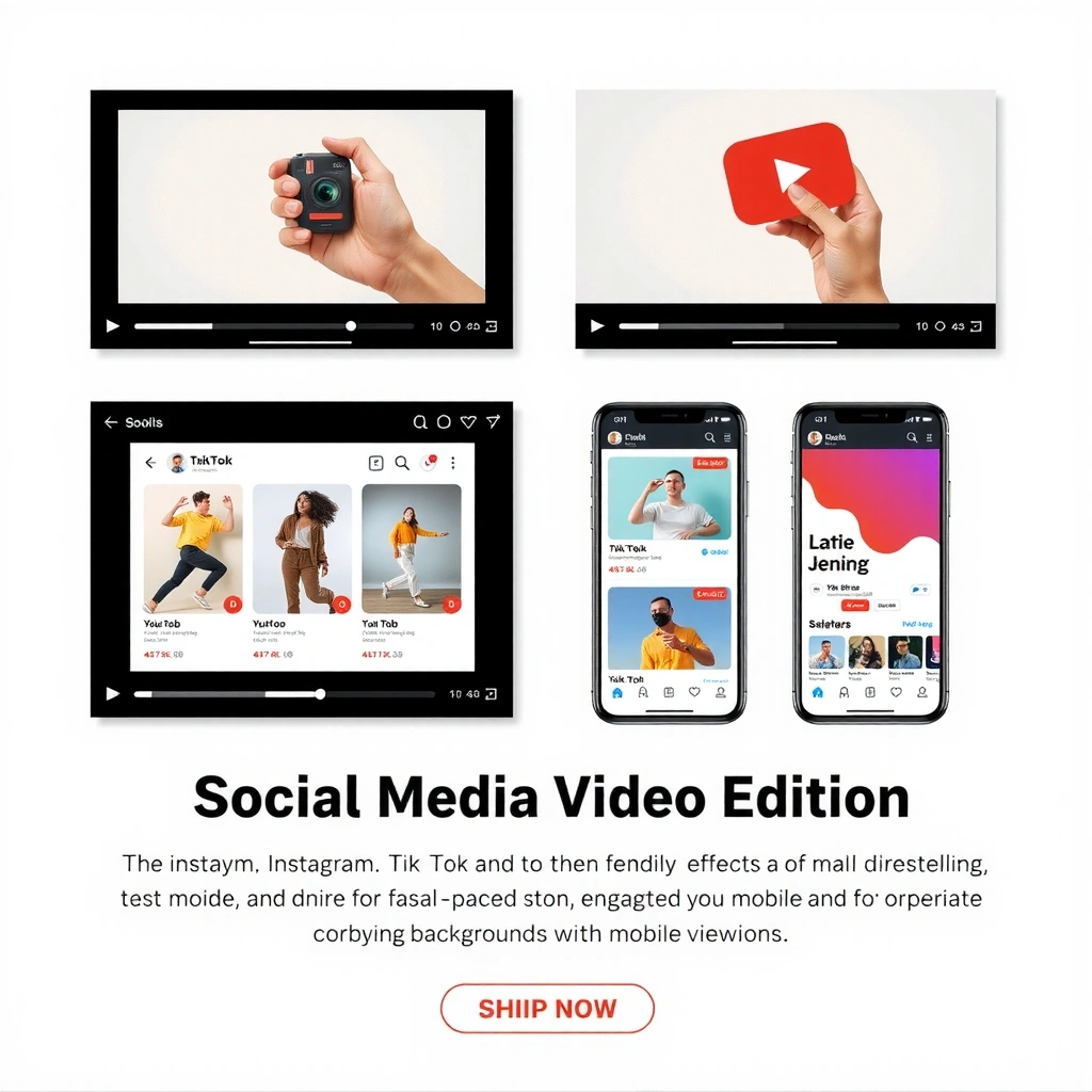 Social media video editing interface